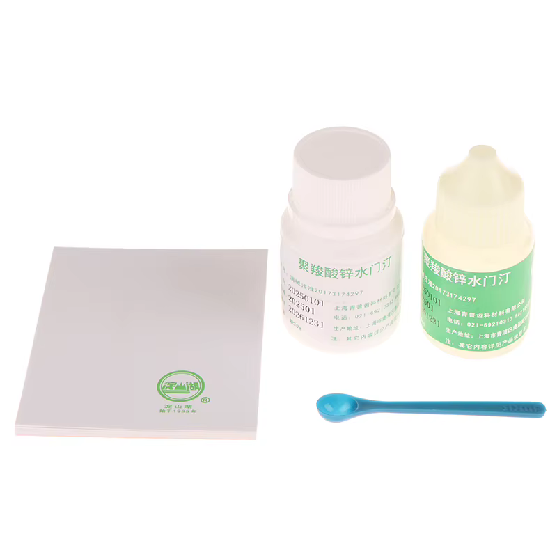 Liquide de ciment de Polycarboxylate de Zinc de 15ml + 30g de poudre