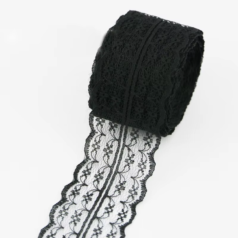 (10 Yards/Rouleau) Ruban en dentelle noire