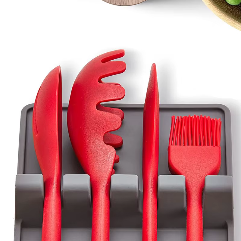 Plateau organisateur d'outils en silicone avec emplacements pour pinceaux
