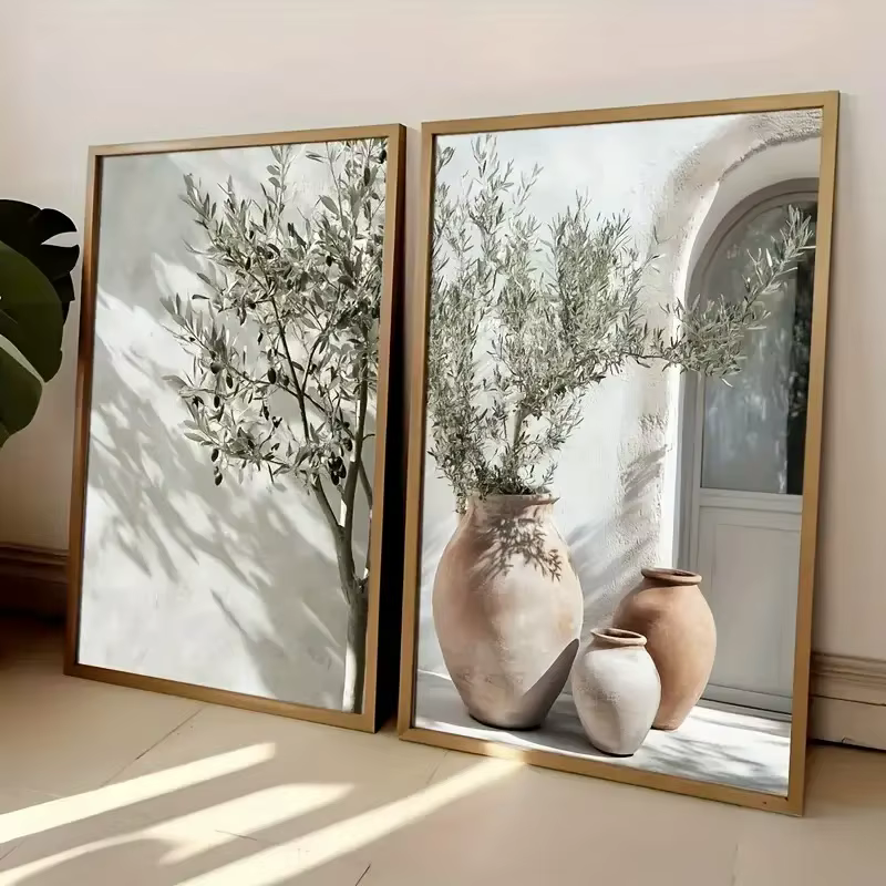 Toile d'olivier méditerranéen imprimée