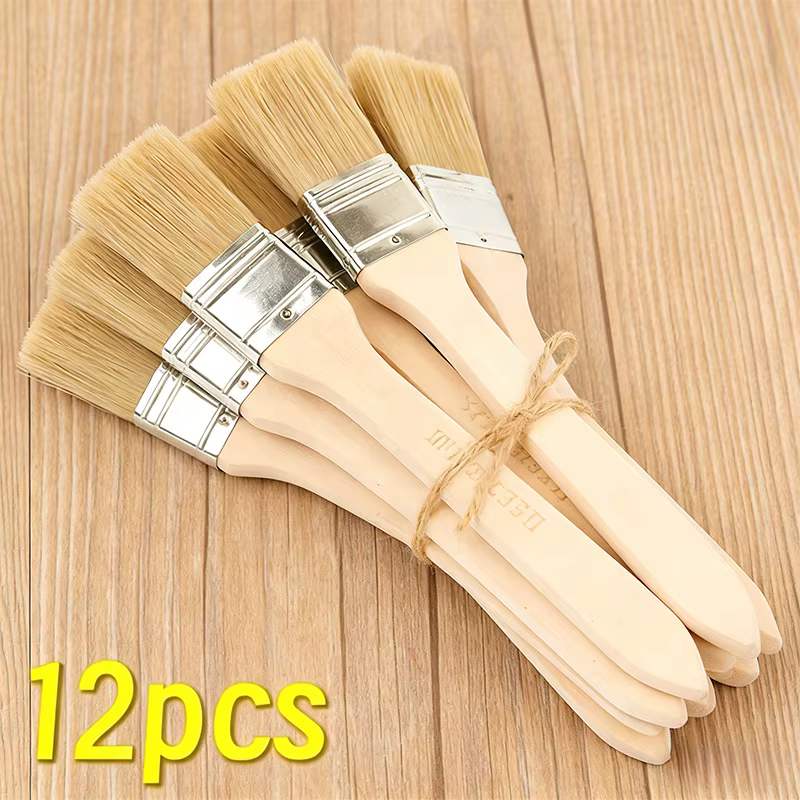 Ensemble de pinceaux professionnels avec manche en bois