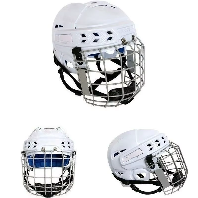 CUISET ICE HOCKEY - Certifié pour hockey sur roulettes et de rue, crosse, couvre-chef de protection complète réglable avec protection auditive