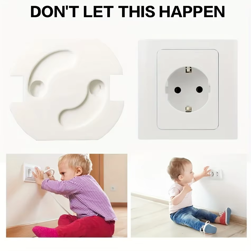 Cache-prises de sécurité pour bébé, 10 pièces, protections électriques en plastique pour prises murales, sécurité enfant