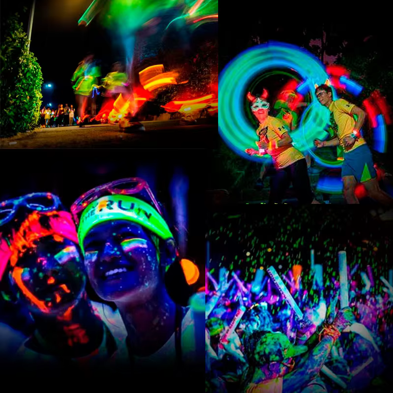 Peintures lumineuses fluorescentes longue durée