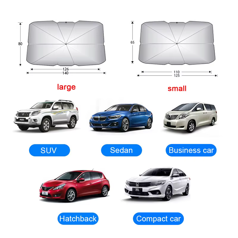 Pare-soleil de voiture, Parasol de Protection pour pare-brise intérieur d'été, accessoires de Protection pour ombrage automobile
