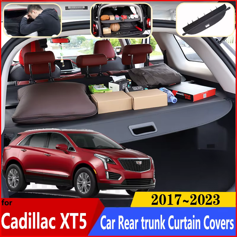 Rideau de coffre de voiture pour Cadgrad XT5, housses rétractables, accessoires, 2017, 2018, 2019, 2020, 2021, 2022, 2023