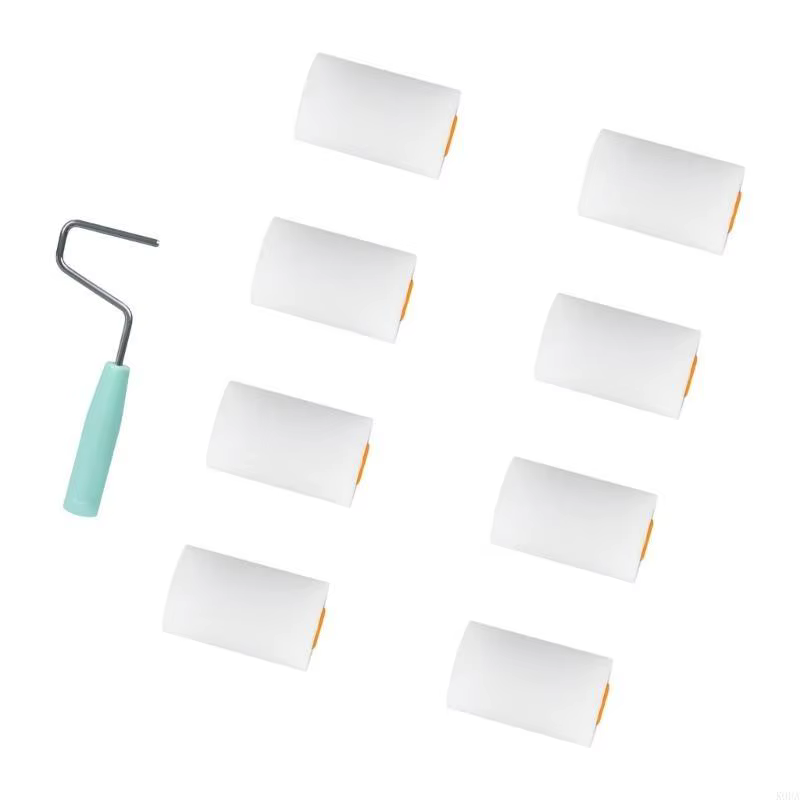 9pcs en mousse mousse Rouleau roller petits rouleaux en mousse pour peinture murale meuble