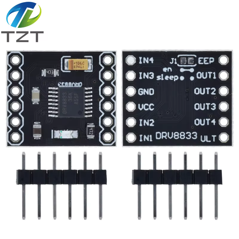 Carte de Module de pilotes de moteur à courant continu à 2 canaux DRV883 1,5a 3V-10V pont en H moteur pas à pas à 4 fils Protection contre les surintensités pilotes de moteur pas à pas