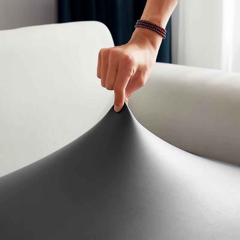 Housse de coussin de canapé en cuir PU