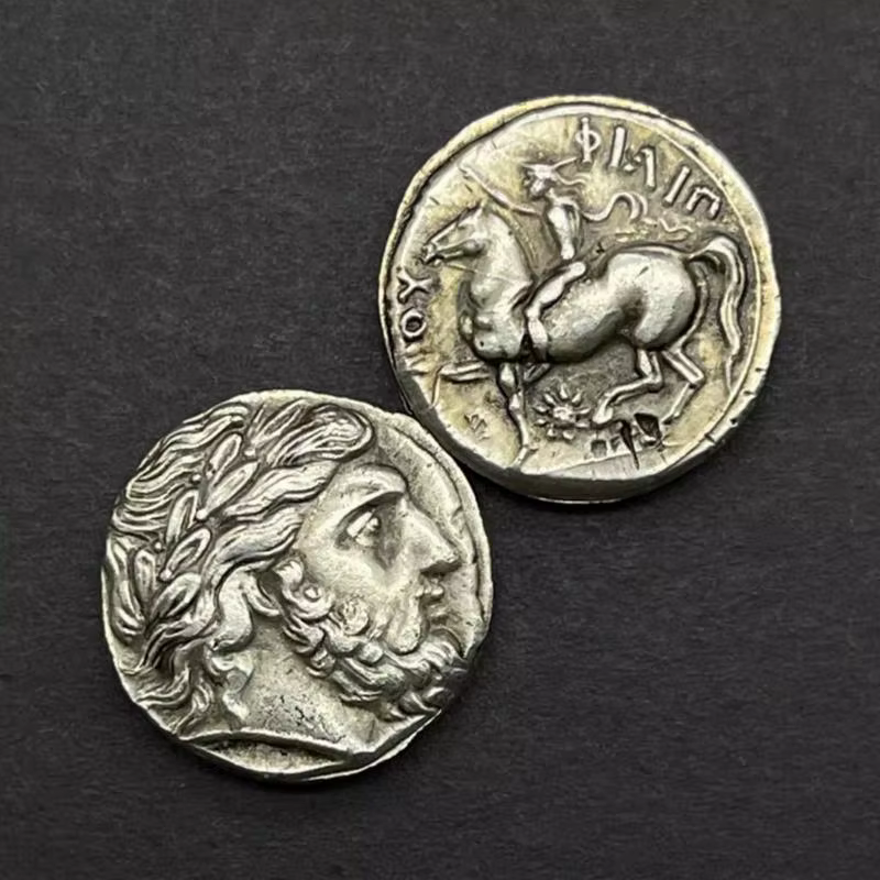 1 pièce – Ornement en métal de la mythologie grecque antique : Dieu du soleil Apollon, gardien du Sagittaire – Pièce de monnaie artisanale, cadeau