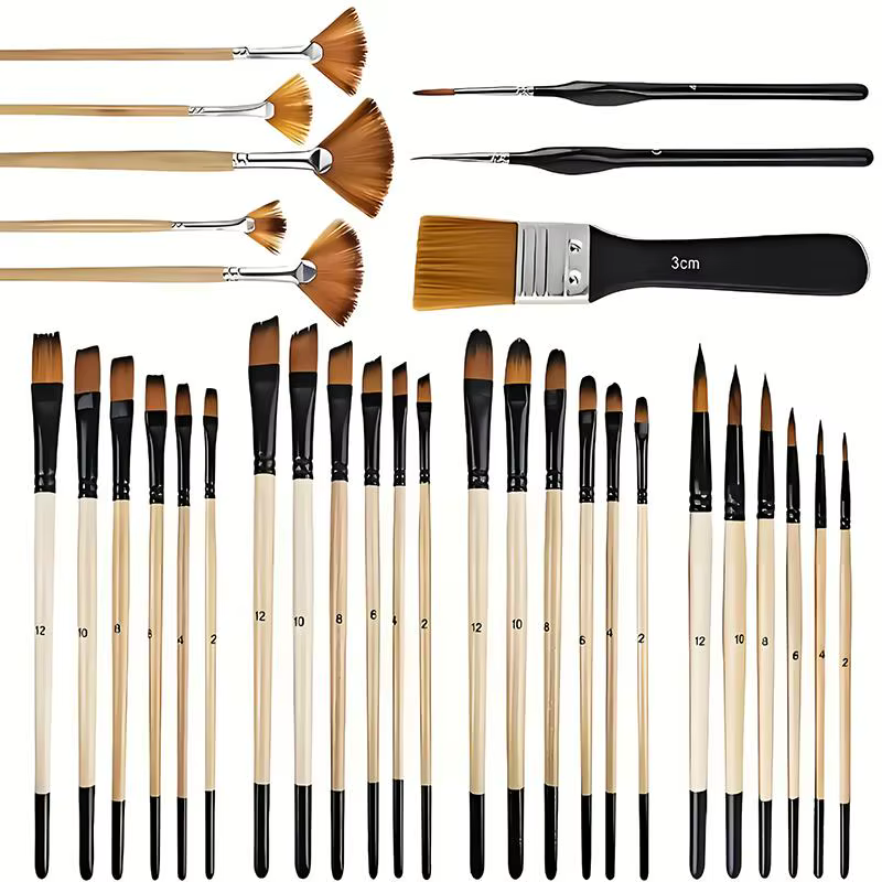 Ensemble de pinceaux de peinture acrylique
