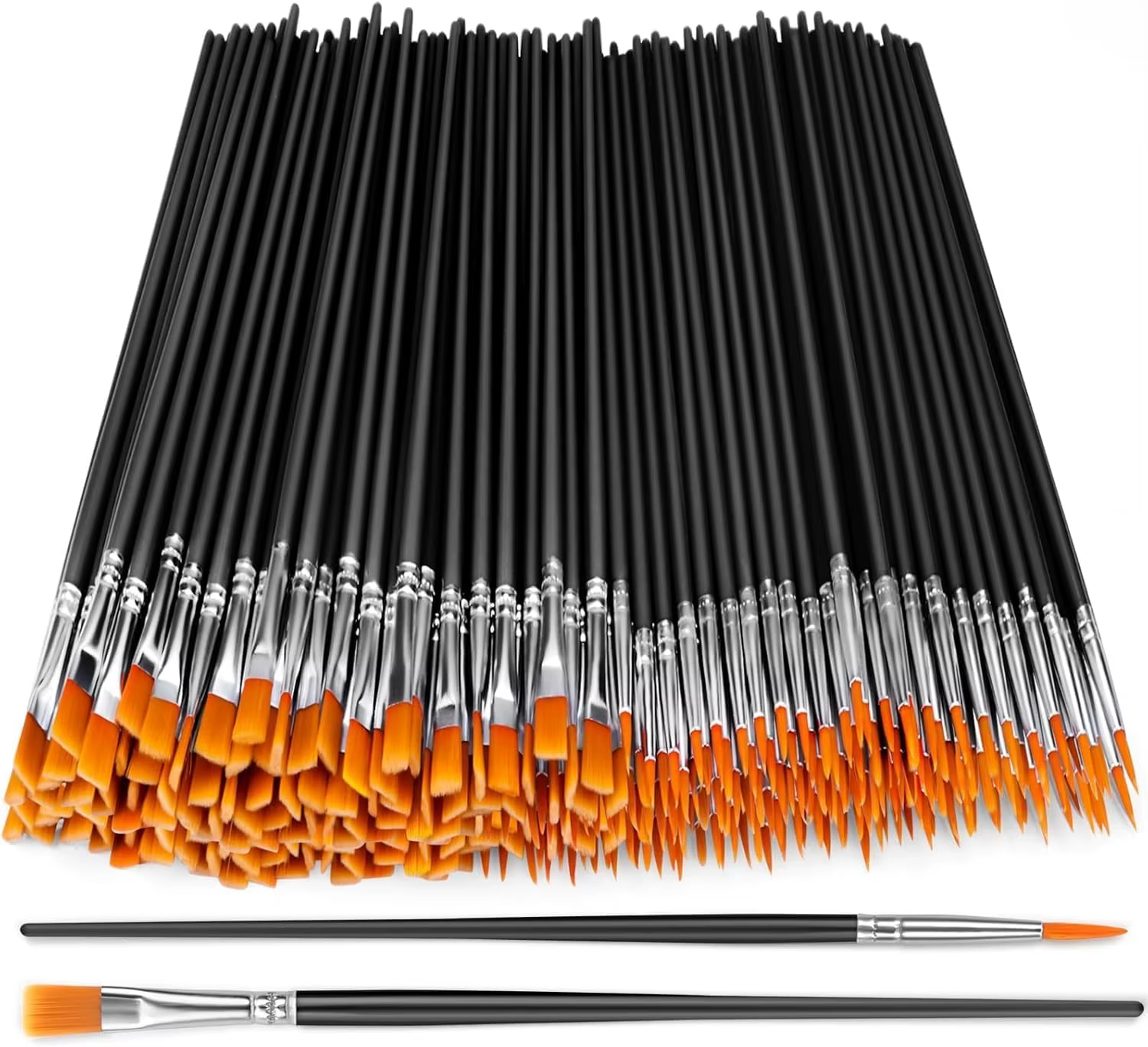Ensemble de pinceaux à peinture plats et ronds
