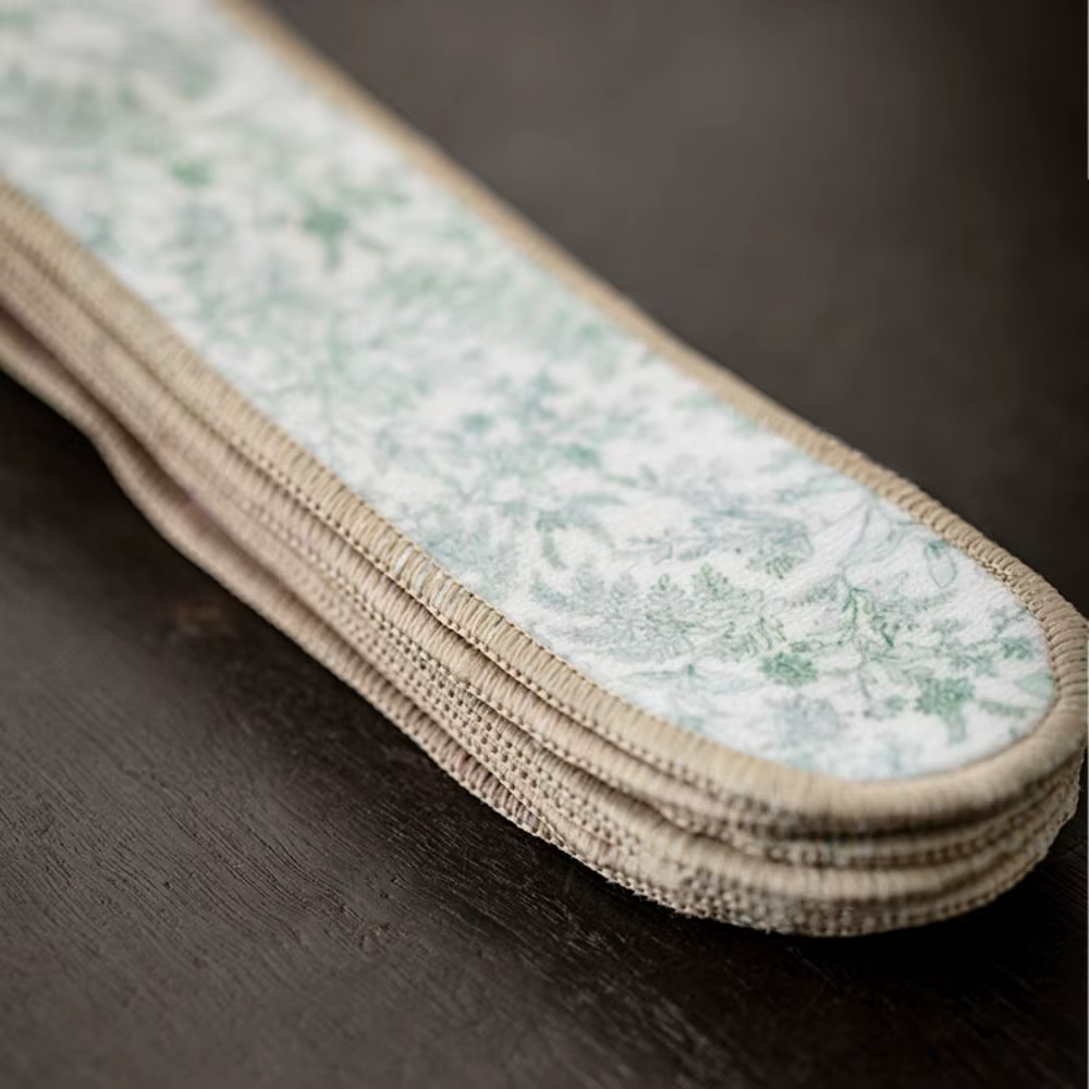 Housse de protection en peluche à motif floral pour service à thé, style chinois, résistante aux chocs, pour théière et porte-tasses, accessoires de thé, protection anti-chute