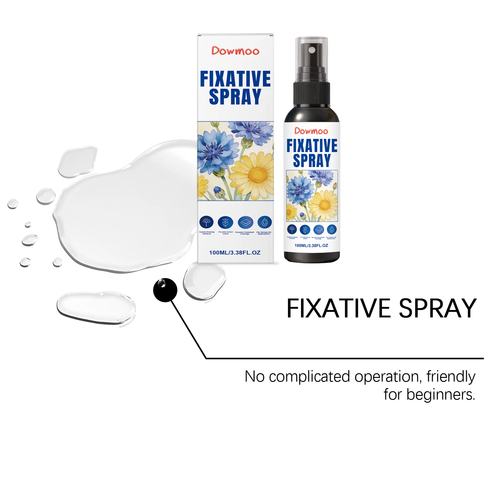 Fixateur en spray pour dessins et peintures