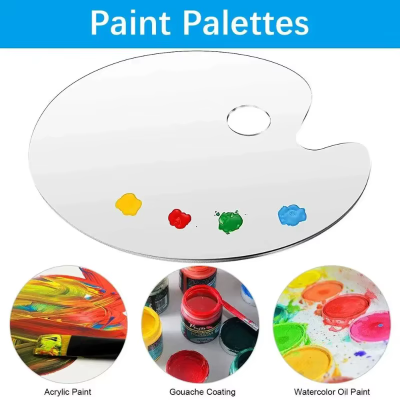 Palette de peinture acrylique transparente