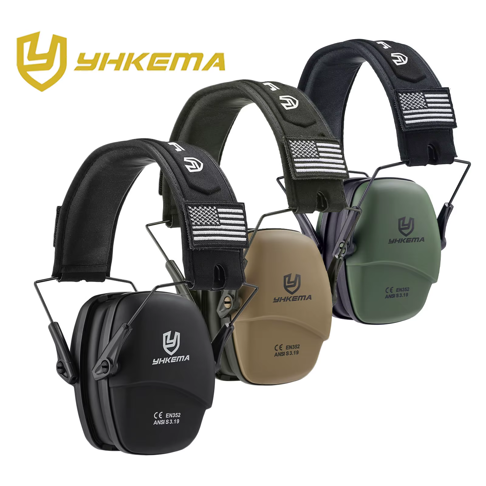 YHKEMA – protège-oreilles de sécurité pour tir, protection auditive, pour la chasse tactique, réduction du bruit, casque insonorisé