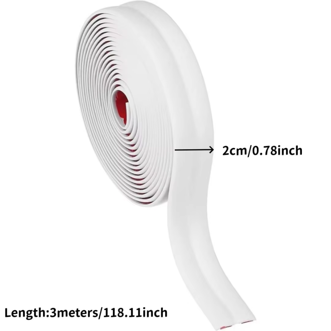 1 pièce de protection d'angle mural auto-adhésive flexible de 3 mètres x 2 cm