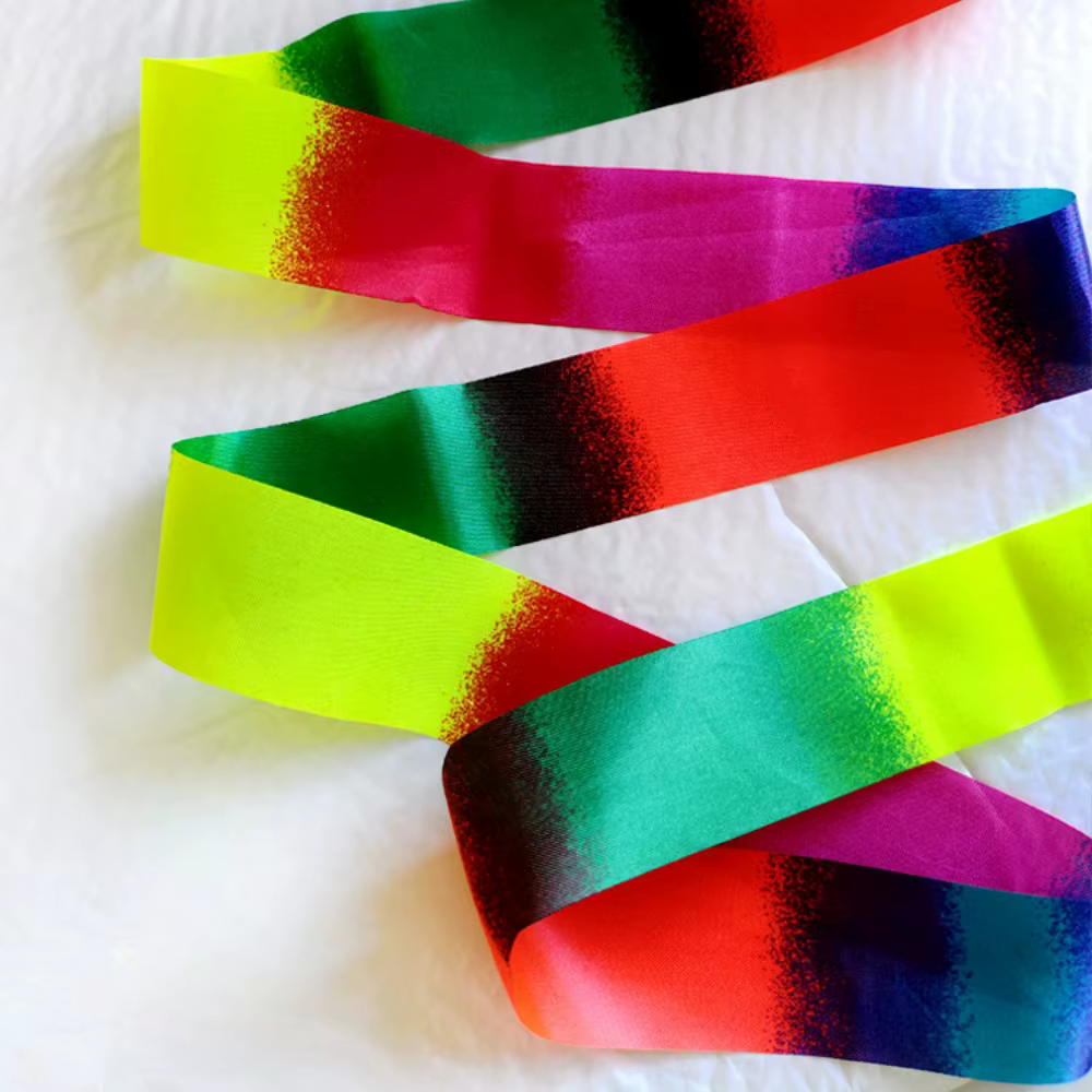 Bâton d'équipement de gymnastique rythmique 2M/4M, rubans de danse virevolants, couleur arc-en-ciel, accessoires de Performance scintillants pour danses artistiques
