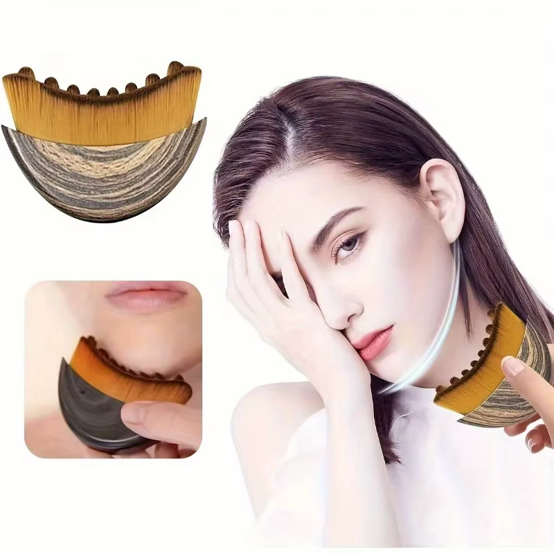 Brosse de drainage lymphatique pour le visage et le corps, outil de massage ergonomique, s'adapte aux contours de la peau, détoxification et relaxation, 1 pièce