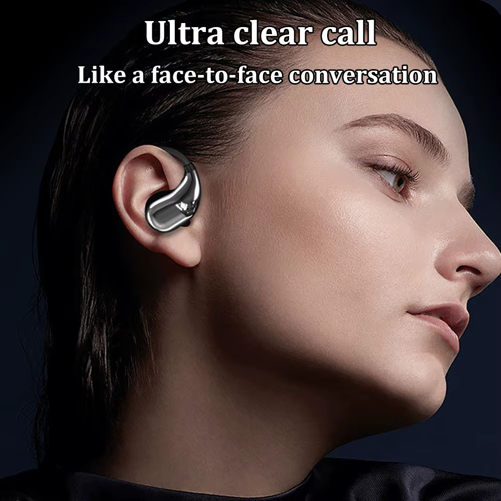 Bluetooth 5.4 crochet d'oreille casque TWS sans fil écouteurs HiFi stéréo étanche casques LED affichage longue veille tactile écouteurs
