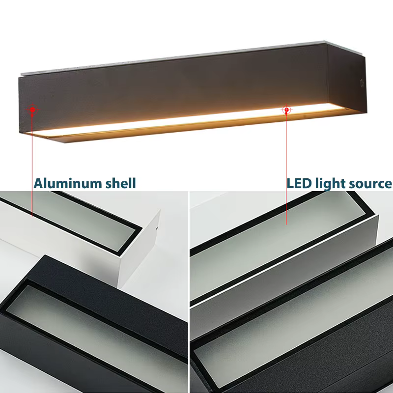 Applique Murale LED en Aluminium Imperméable Conforme à la Norme IP65