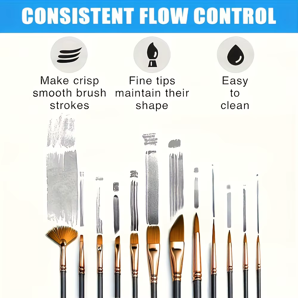 Ensemble de pinceaux de peinture professionnels pour artistes