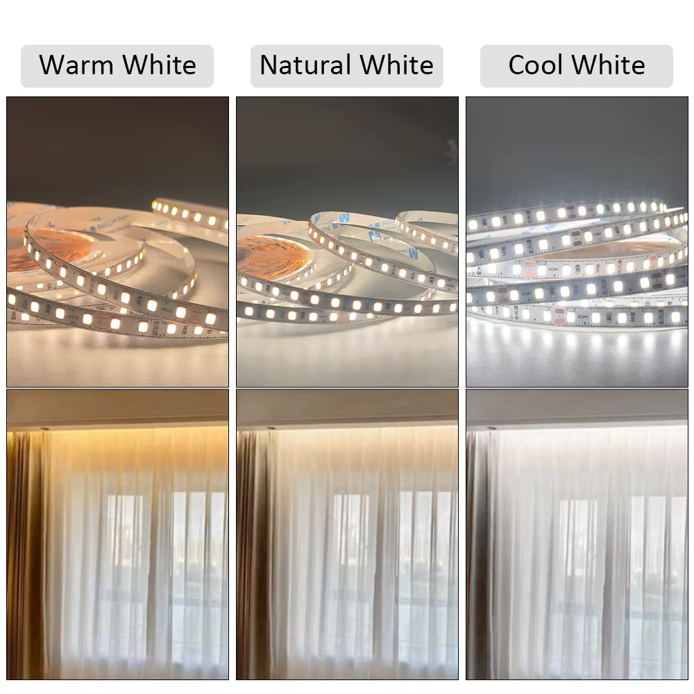 Bande Lumineuse LED Flexible, Ruban de Lecture, Lampes de Travail, Blanc Froid, Chaud, Naturel, Ra98, IP20, 2835 Diodes/m, 5m, 10m, 24V, 120