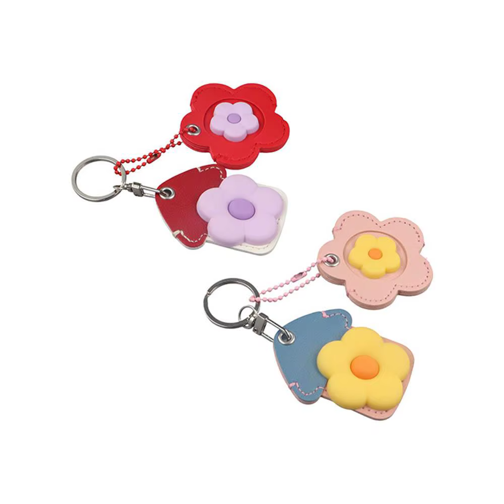 Étui de protection drôle porte-clés fleur mignon doux maison porte-clés carte porte-clés pendentif fleur clé couverture capuchon Couple