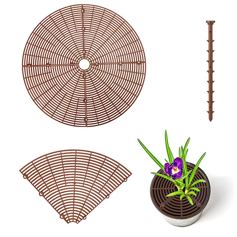 Protecteur de sol pour Pot de plantes, 1 pièce, avec clous, grille de Pot de plantes, couverture de Pot de fleur, souris de sécurité pour bébé, protection des plantes de jardin et de maison