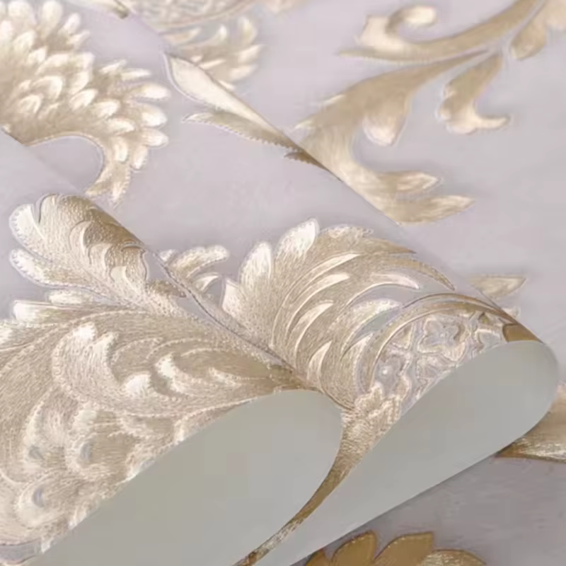 1 rouleau de papier peint doré antique de 53 cm de large