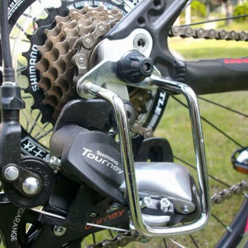 Protection de dérailleur arrière vtt, protecteur universel en acier pour cintre de dérailleur, Protection contre les chocs de vélo