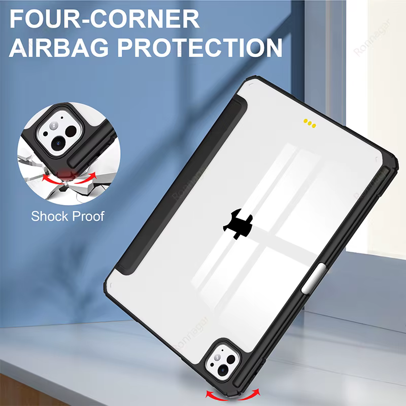 Étui intelligent pour iPad A16 A19 12e 11e génération 2026 2025 2024 Air11 13 M4 M3 Air 8 7 6 Air 5 4 Pro11 13 M4 M5 M2 10e 9 8 7 10.2 10.5