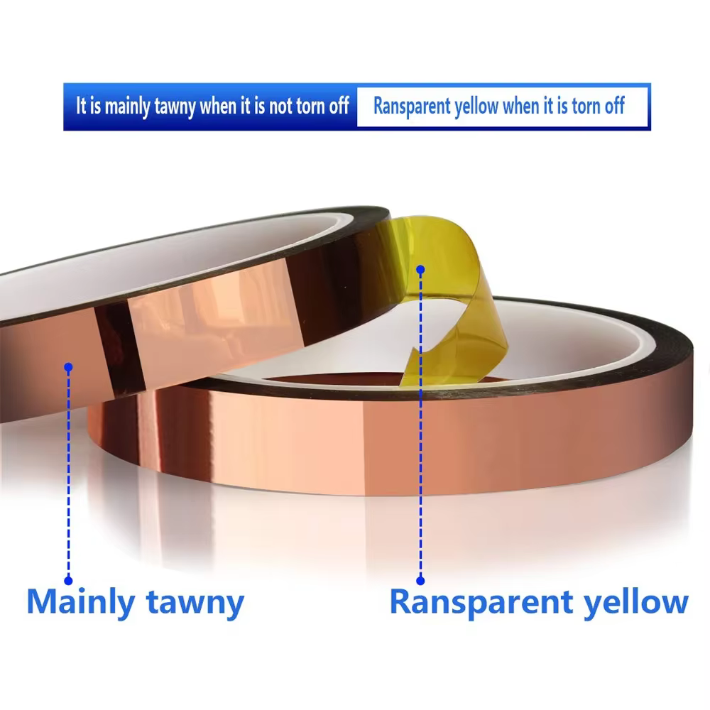 Kapton 33M ruban adhésif or haute température résistant à la chaleur Polyimide 10-50MM largeur pas de résidus pour masquage soudure Etc.