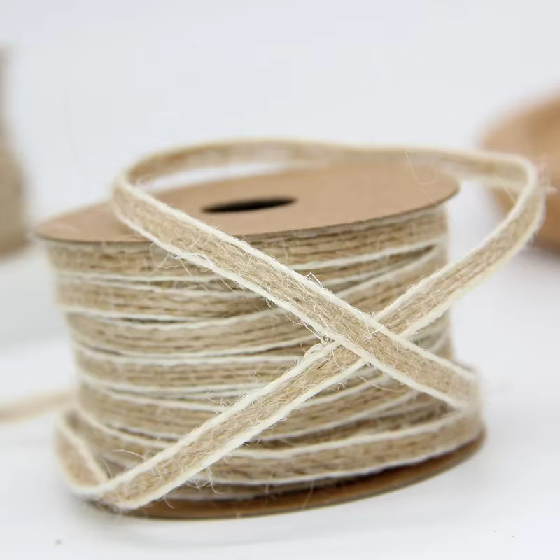 Rubans de tissage en toile de Jute naturelle