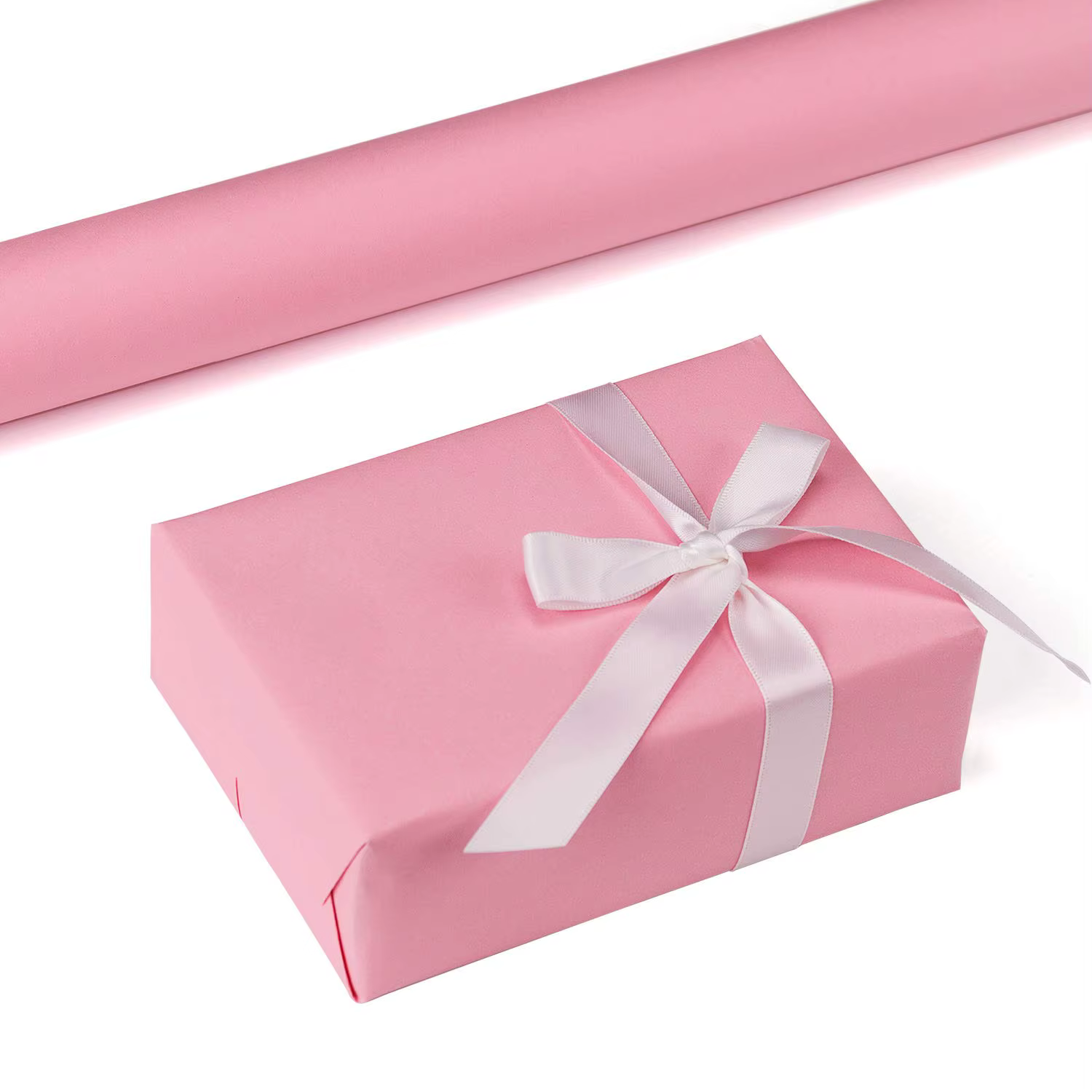 Rouleau kraft rose 30 cm de large papier recyclable naturel