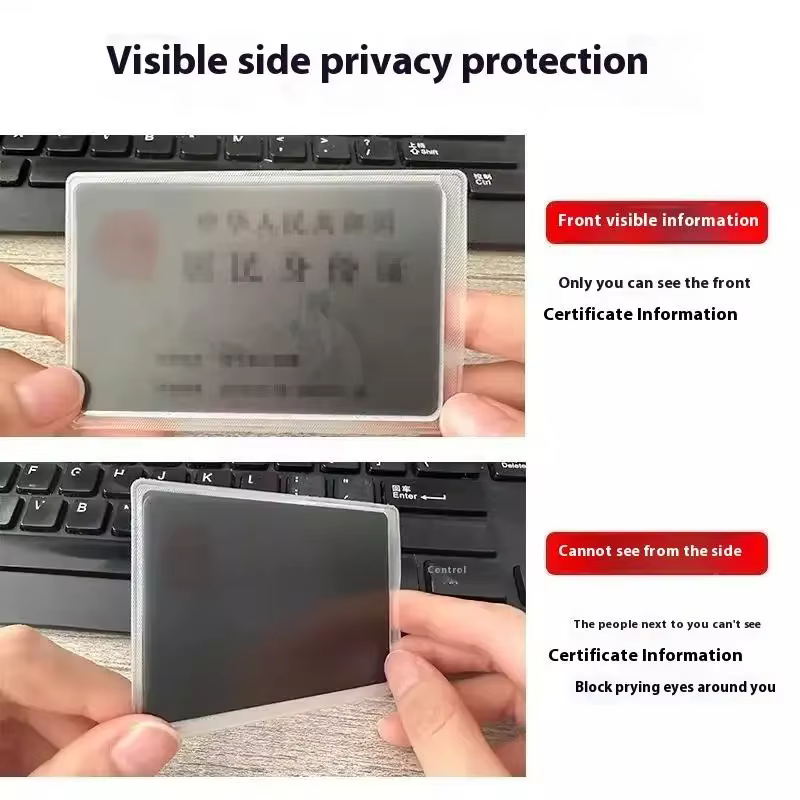 1 pièces carte bancaire polyvalente carte d'identité étui de protection de confidentialité protecteurs d'information personnelle pratiques carte Anti-regard en PVC