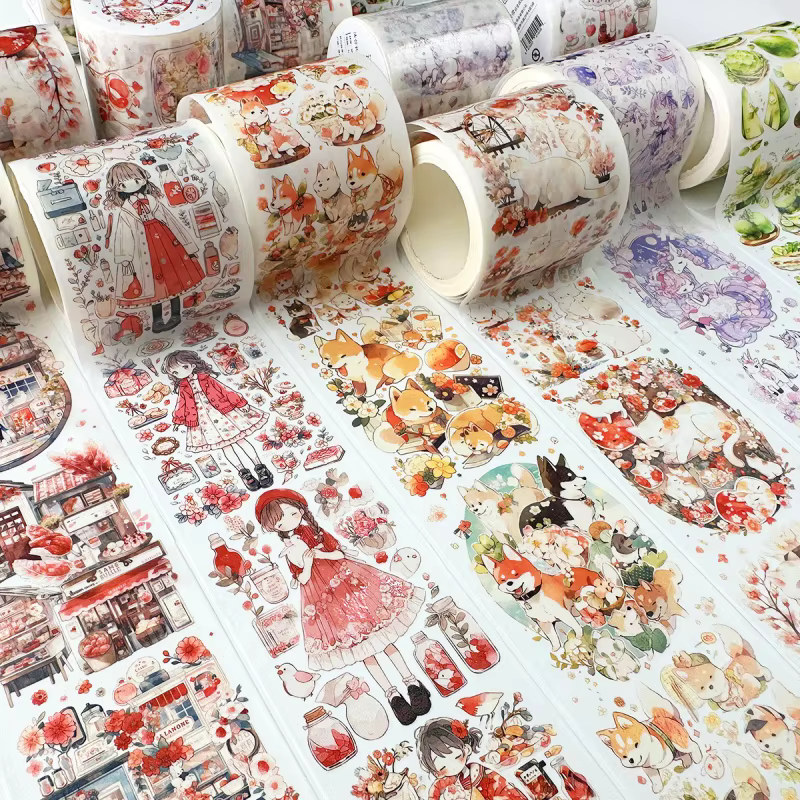 1 rouleau de ruban adhésif washi à motifs de dessins animés