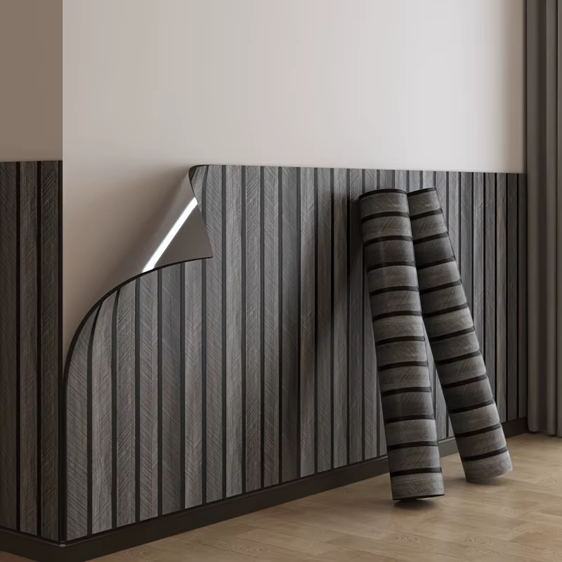 1 rouleau de carreaux muraux auto-adhésifs autocollants Grain de bois papier peint chambre cuisine salle de bains salon