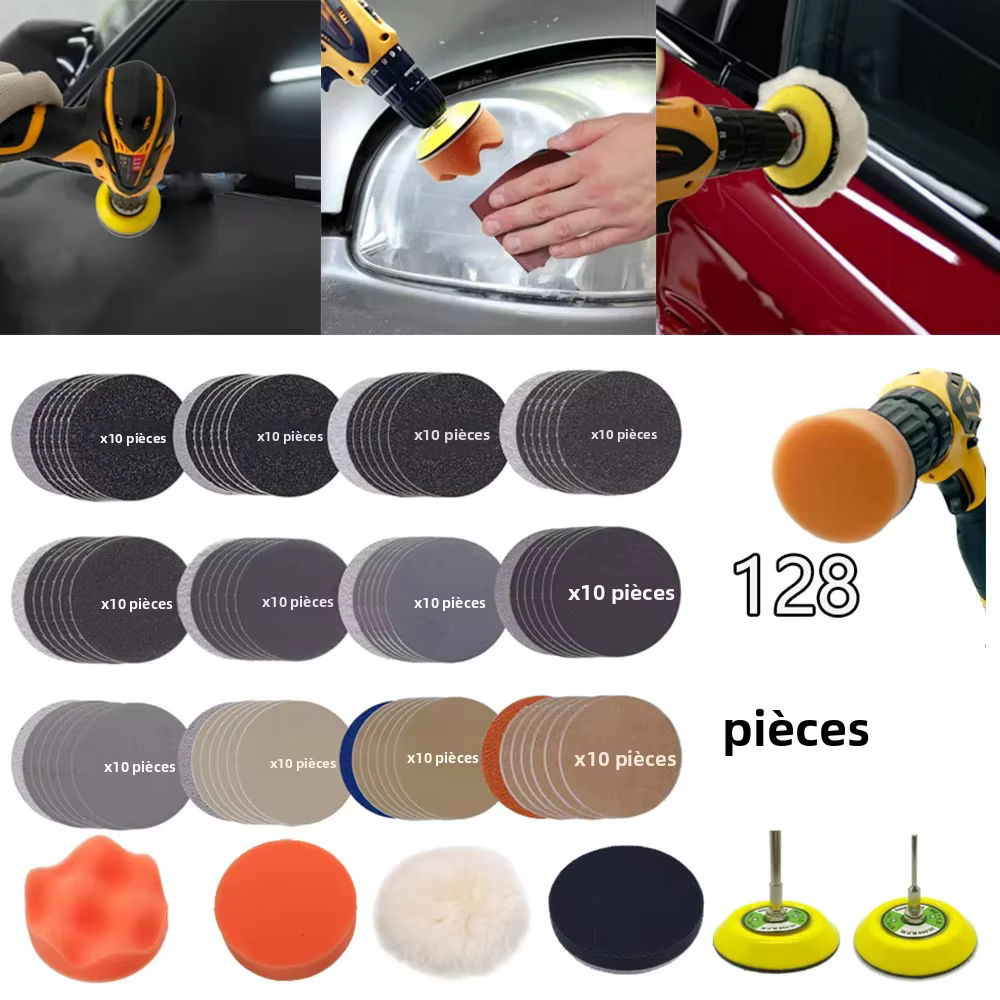 Kit de papier de verre de 3 pouces