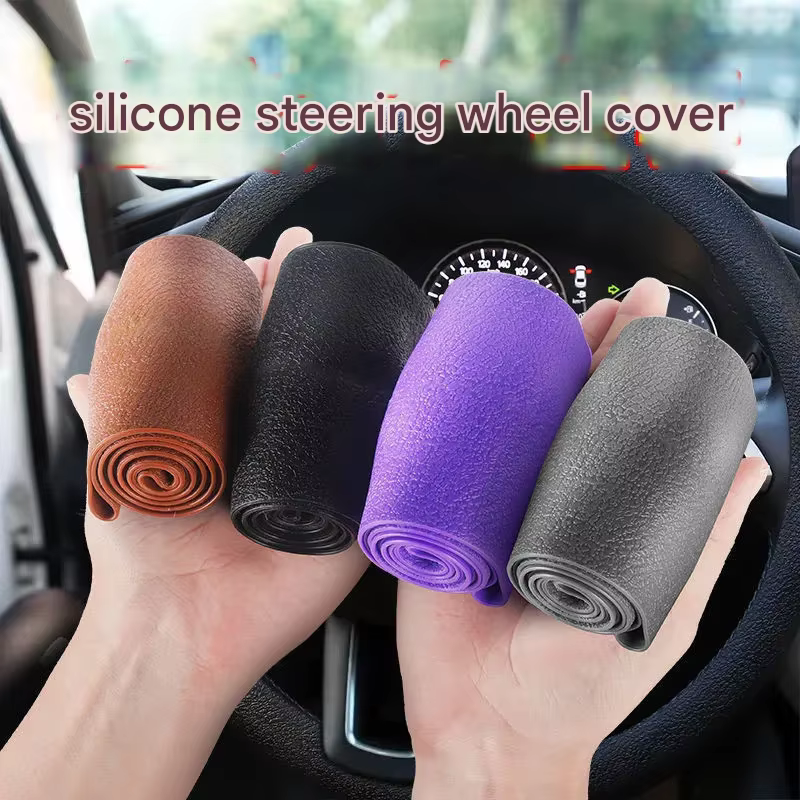 Housse de volant de direction 2025 – Nouvelle protection universelle quatre saisons en silicone avancé ultra-mince antidérapant pour voiture