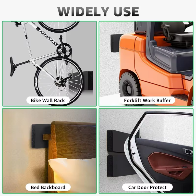 Lot de 4 protections murales épaisses pour garage, pare-chocs de porte de voiture, blocs de mousse pour coins de mur, auto-adhésifs robustes, protège des chocs et des rayures