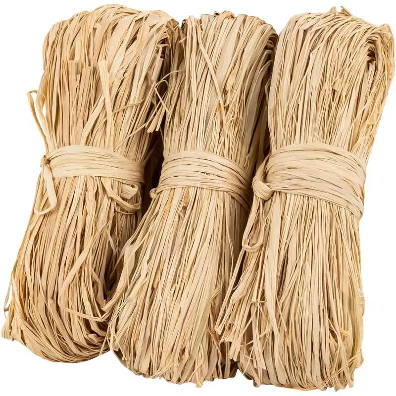 Ruban en raphia naturel de 150g, paille de raphia pour la décoration de bouquets de fleuristes, artisanat, ruban pour emballage de cadeaux de Noël et d'anniversaire