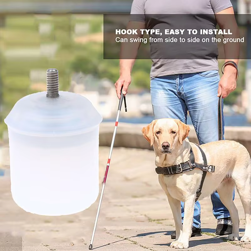 1 pièce Tête de protection réglable pour canne de marche pour aveugles, pour usage quotidien