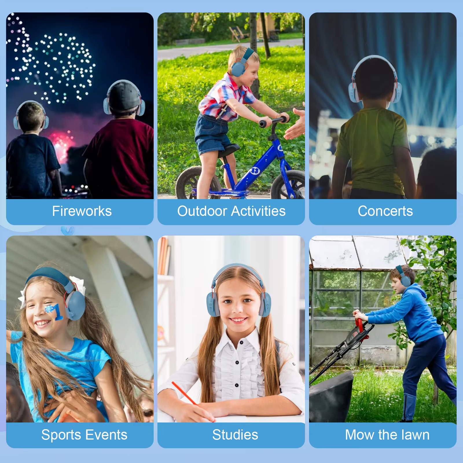 Cache-oreilles pour enfants de 3 à 16 ans, Protection auditive, sécurité, réduction du bruit, écouteurs pour enfants