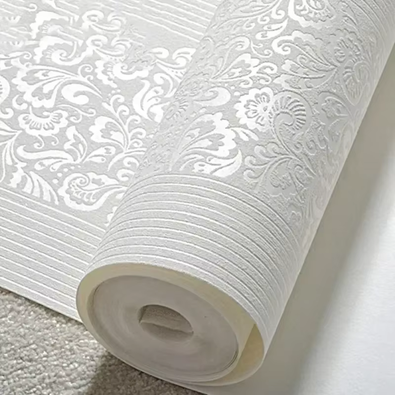 Rouleaux de papier peint non tissés auto-adhésifs avec motifs sculptés