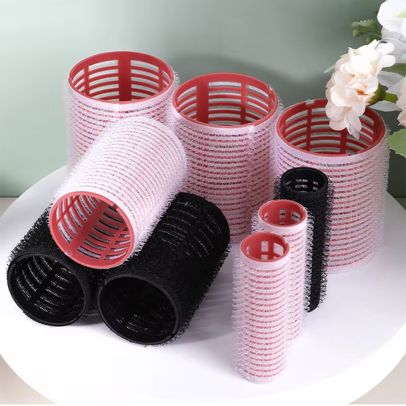 Ensemble de rouleaux à cheveux 6 pièces, bigoudi auto-agrip sans chaleur, différentes tailles, sans chaleur, outil de coiffure auto-adhésif