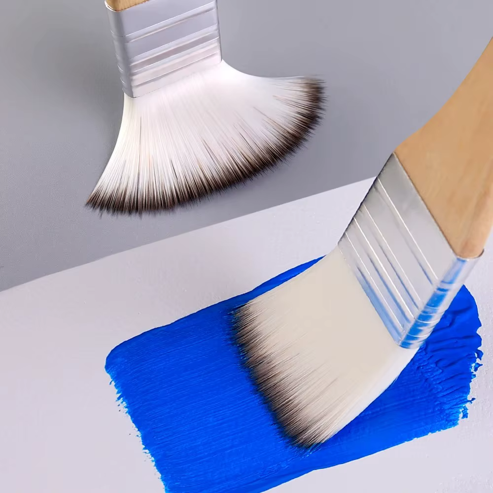 Ensemble de pinceaux pour débutants, 9 pièces, poils en Nylon pour toile, aquarelle, peinture à l'huile acrylique, outils de peinture d'artiste