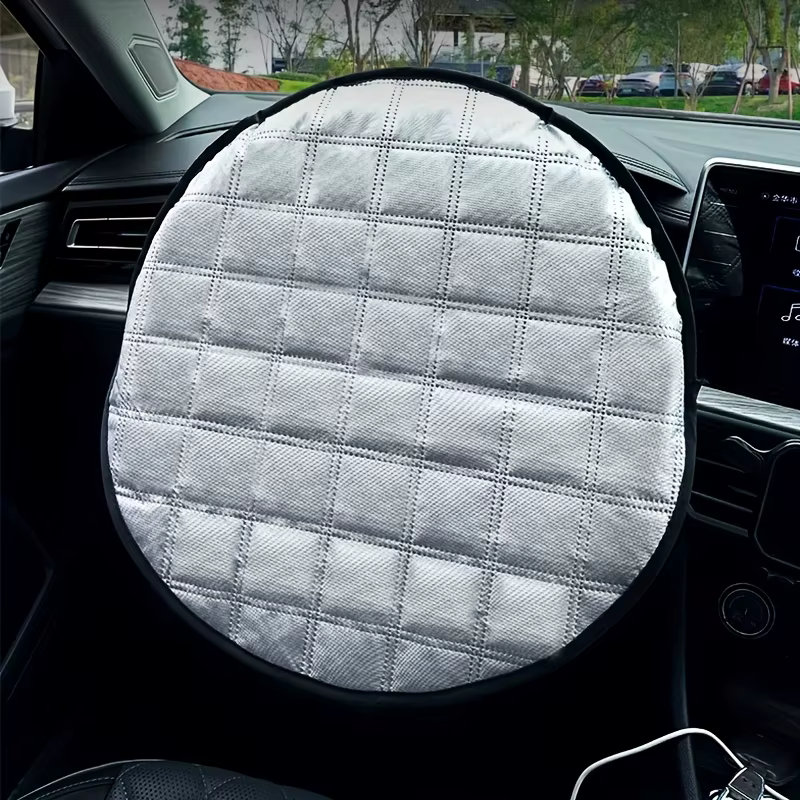 Housse de volant de voiture universelle, antidérapante, protection solaire, respirante, résistante à la chaleur, protection de volant automobile ﻿