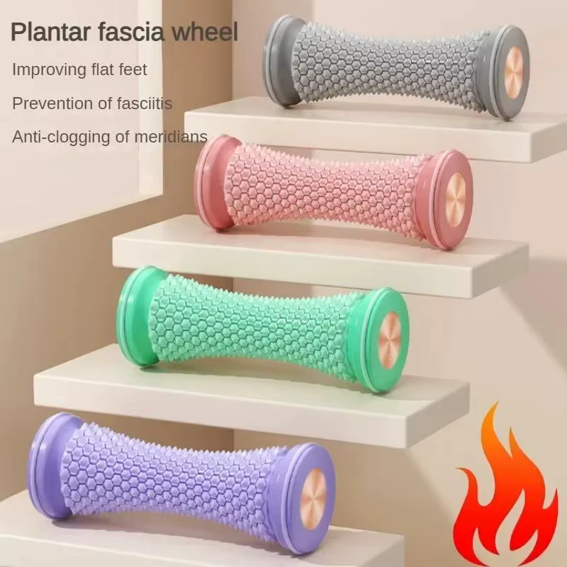 Masseur de pieds, rouleau de massage, balle de massage yoga, rouleau pour fascia plantaire, soin de relaxation musculaire, masseur de pieds manuel en plastique