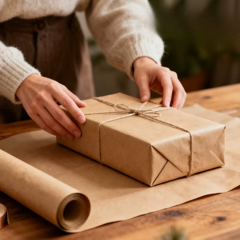 1 rouleau de papier Kraft marron